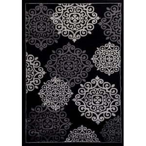 Sathvik Modern Black Area Rug