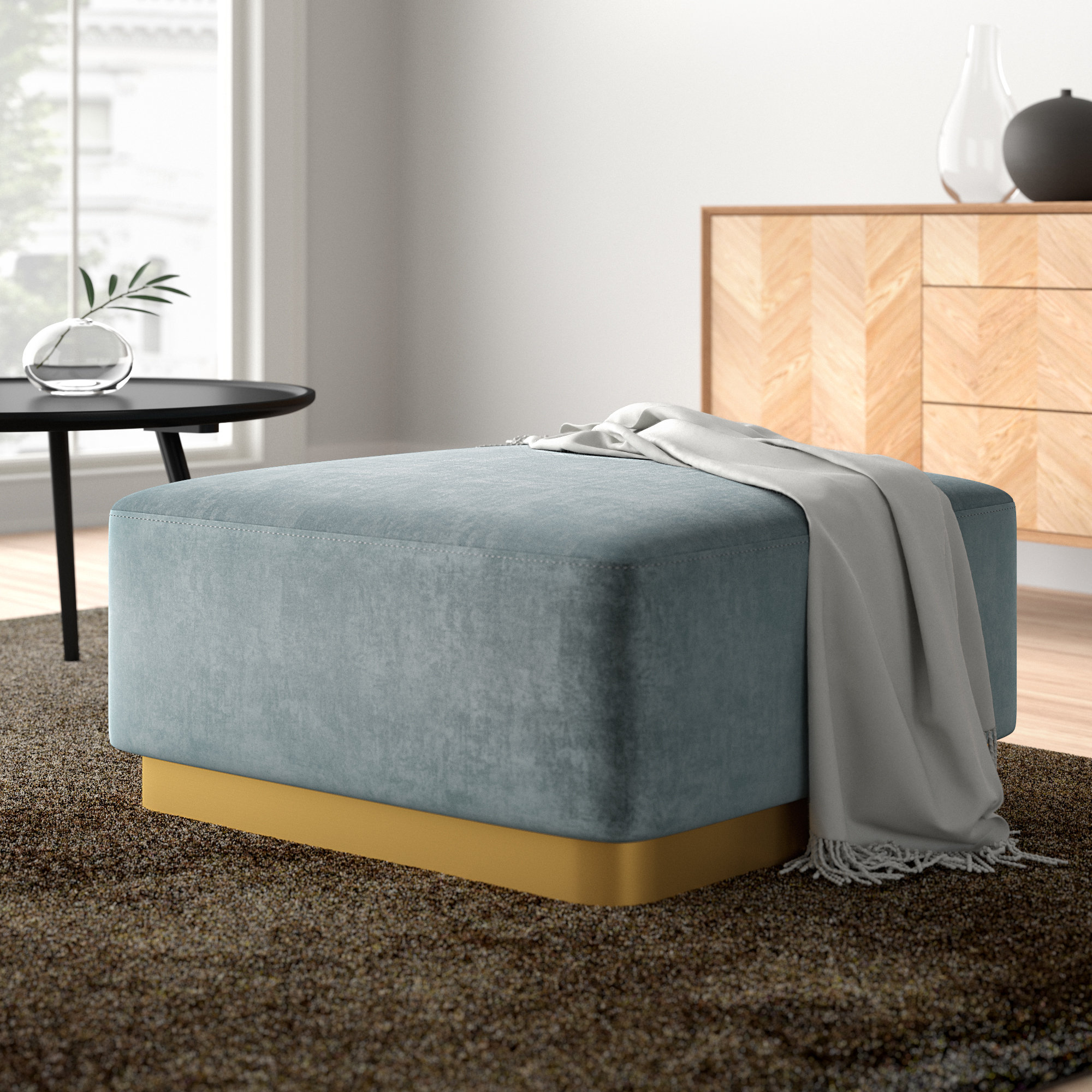 Hykkon Landyn Footstool Wayfair Co Uk