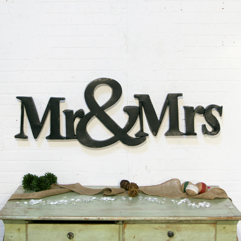 Le Prise Antique Mr Mrs Sign Wall Decor Wayfair