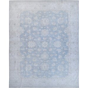 Hand-Knotted Blue/Gray Area Rug