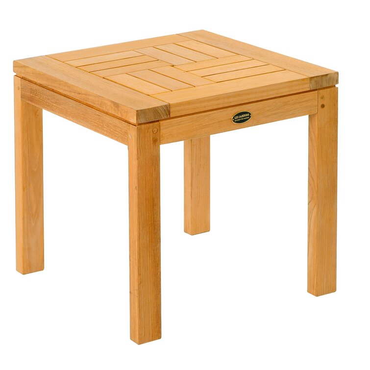 wayfair teak side table