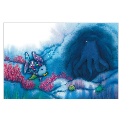 The Rainbow Fish - Squid in the Cave 2.9m x 4.32m Textured Matt Peel & Stick Wall Mural East Urban Home