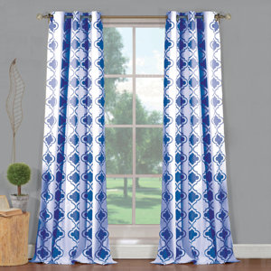 Hildebrandt Geometric Blackout Grommet Curtain Panels (Set of 2)