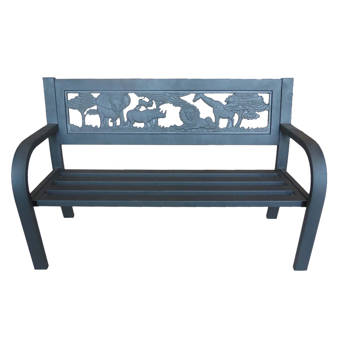 Winston Porter Morella Steel Garden Bench Reviews Wayfair