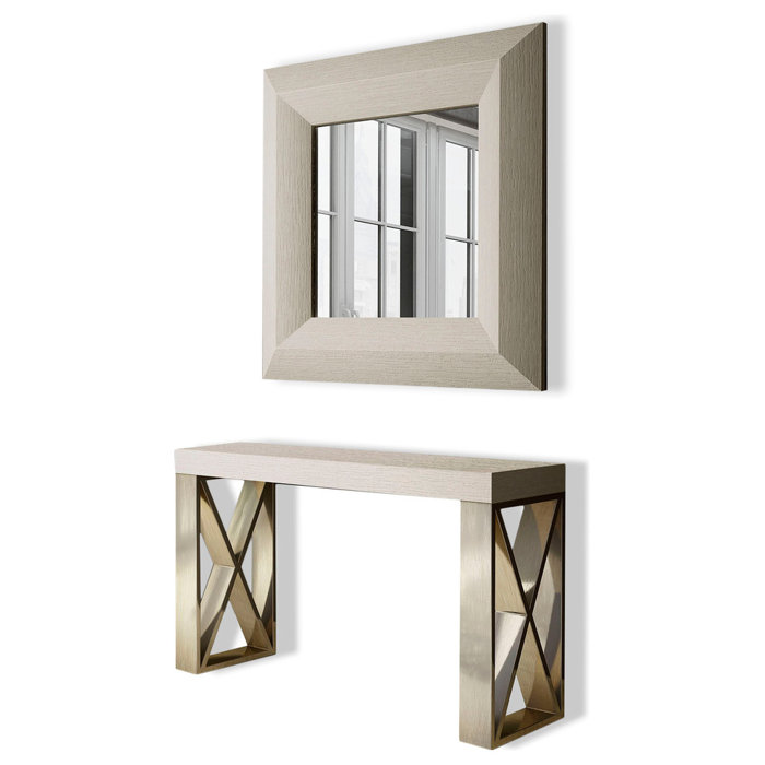 Clemens Console Table And Mirror Set Clemens Console Table And Mirror Set