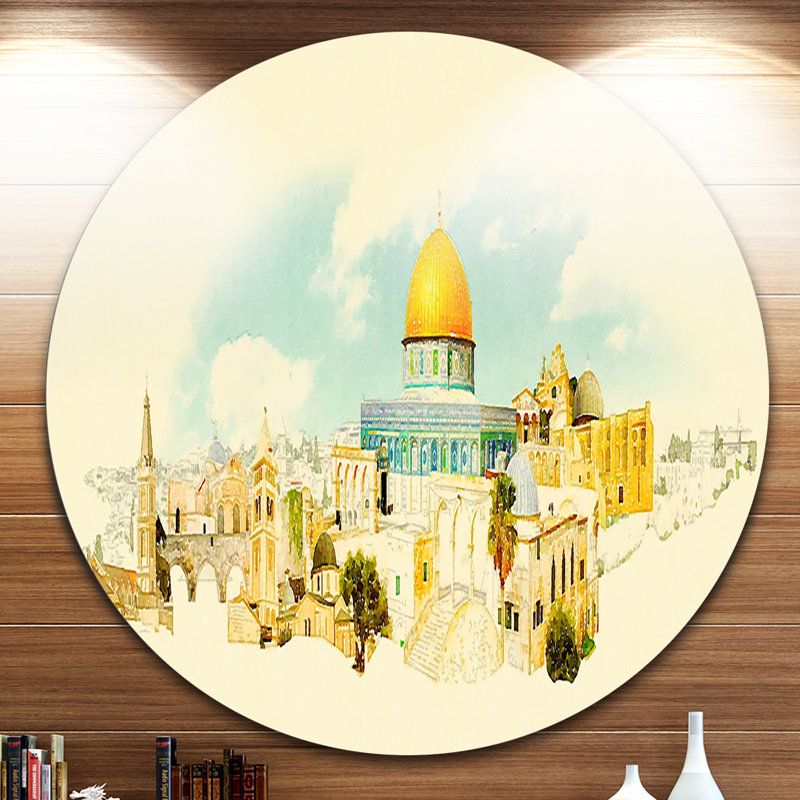 Designart Jerusalem Panoramic View Painting Print On Metal Wayfair