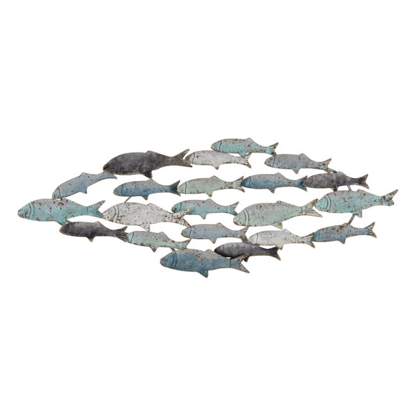 Metal School Of Fish Wall Art Wayfair