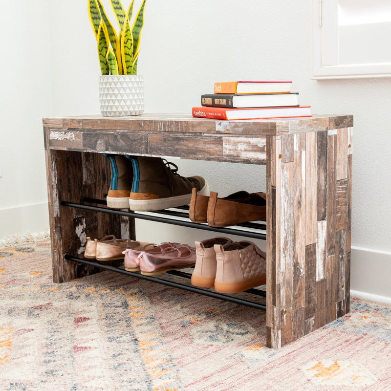 Coastal Farmhouse Decorative 6 Pair Shoe Storage Bench Reviews Wayfair