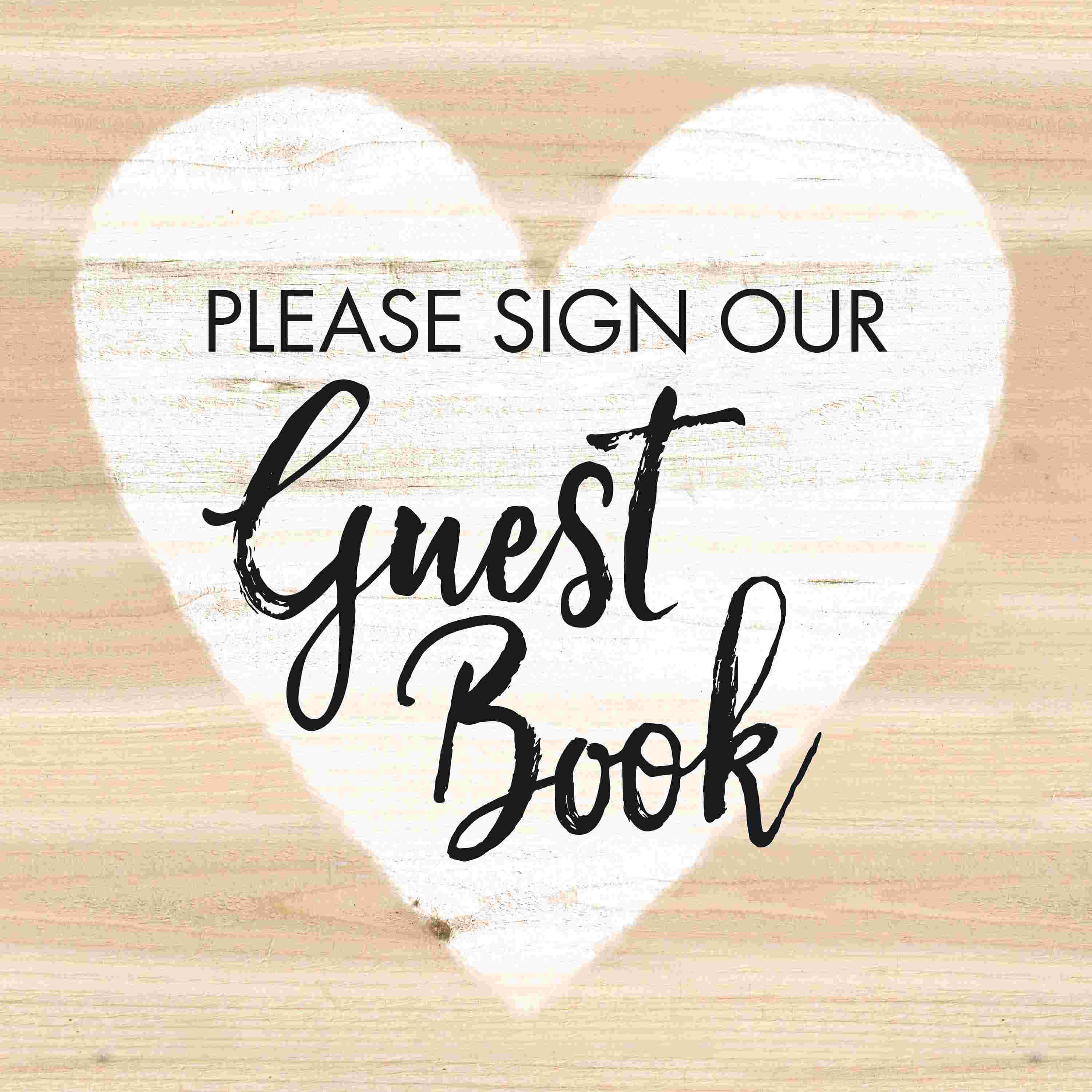 Trinx Please Sign Guest Book Wrapped Canvas Print Wayfair