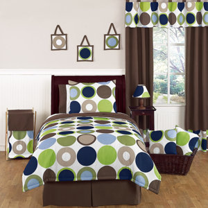 Designer Dot 4 Piece Twin Comforter Set