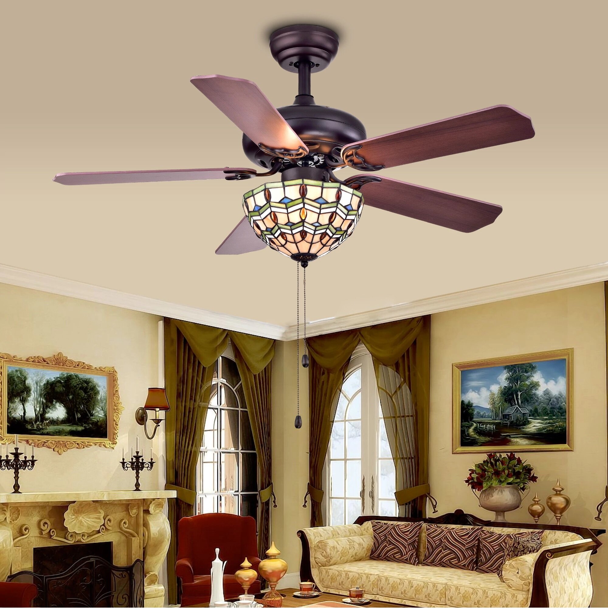 5 Blade Ceiling Fan Light Kit Included