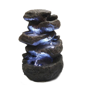 Decorative Fengshui Waterfall Fountain with LED Light