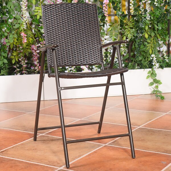 Wicker Folding Balcony Chair Wayfair