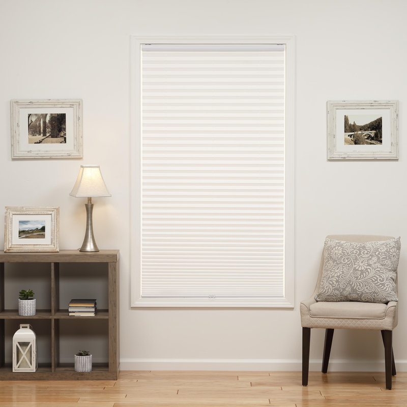 Symple Stuff Cordless Semi Sheer White Pleated Shade Reviews