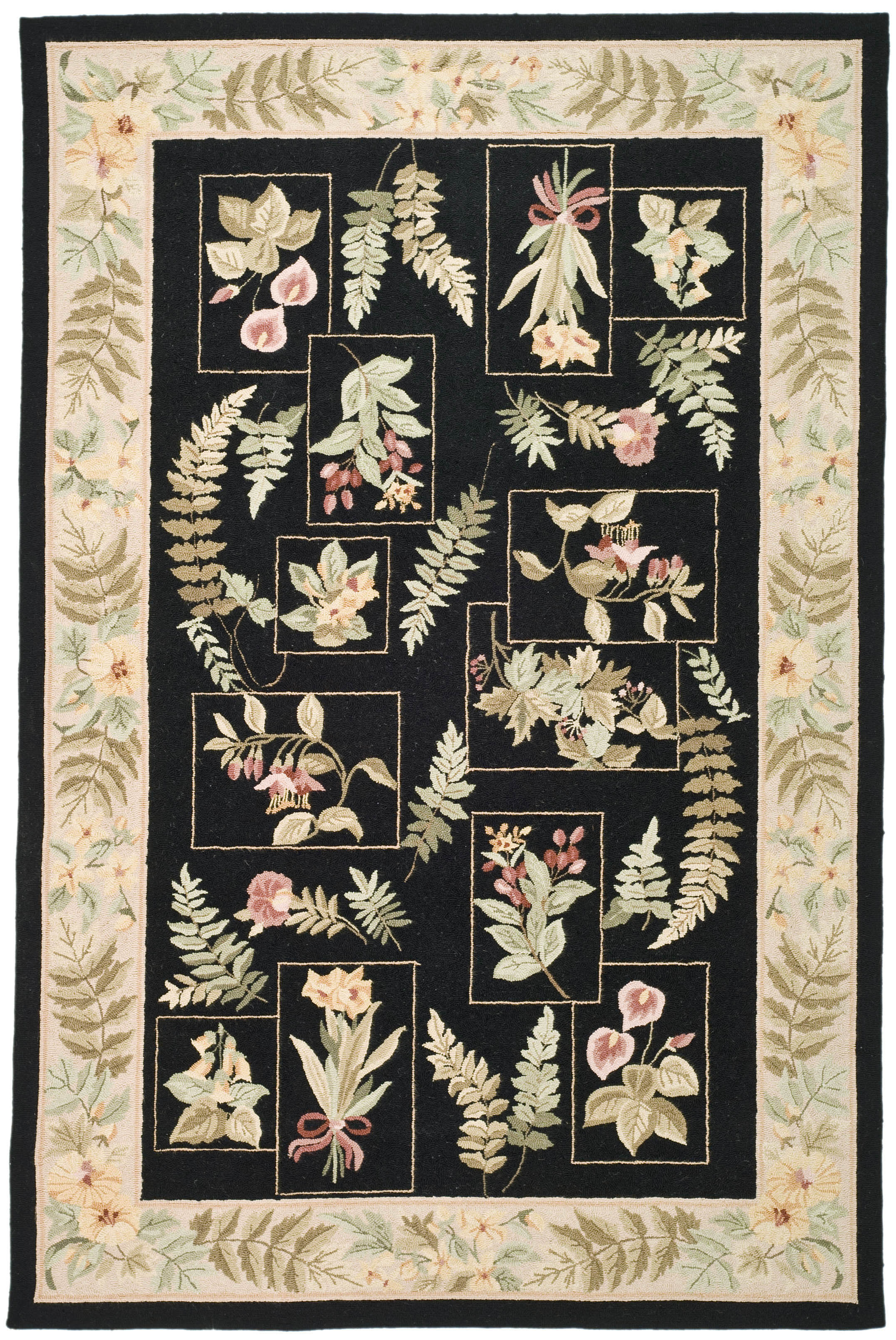 Safavieh Chelsea Handmade Tufted Wool Black/Green Rug Wayfair