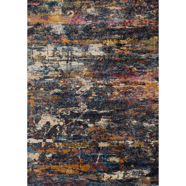 Wrought Studio Dangelo Orange Black Area Rug Wayfair