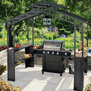 Go to store & view more images Kennedy 8 Ft. W x 5 Ft. D Metal Grill Gazebo by Sunjoy