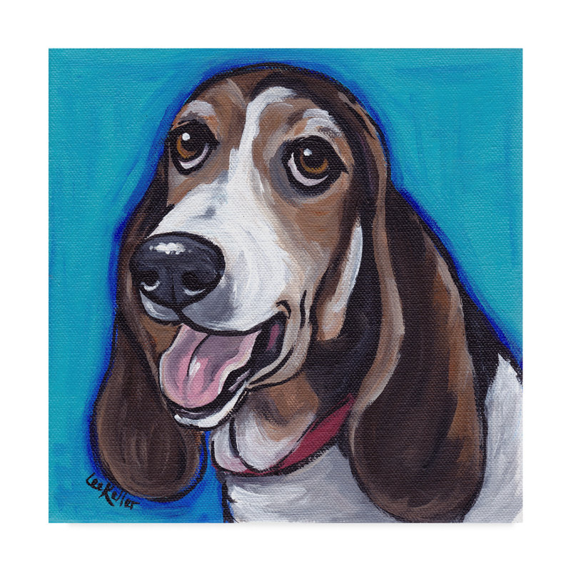 Winston Porter Basset Hound Roxie Acrylic Painting Print On