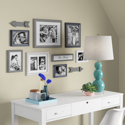Hertz 8 Piece Wood Gallery Wall Set Frame