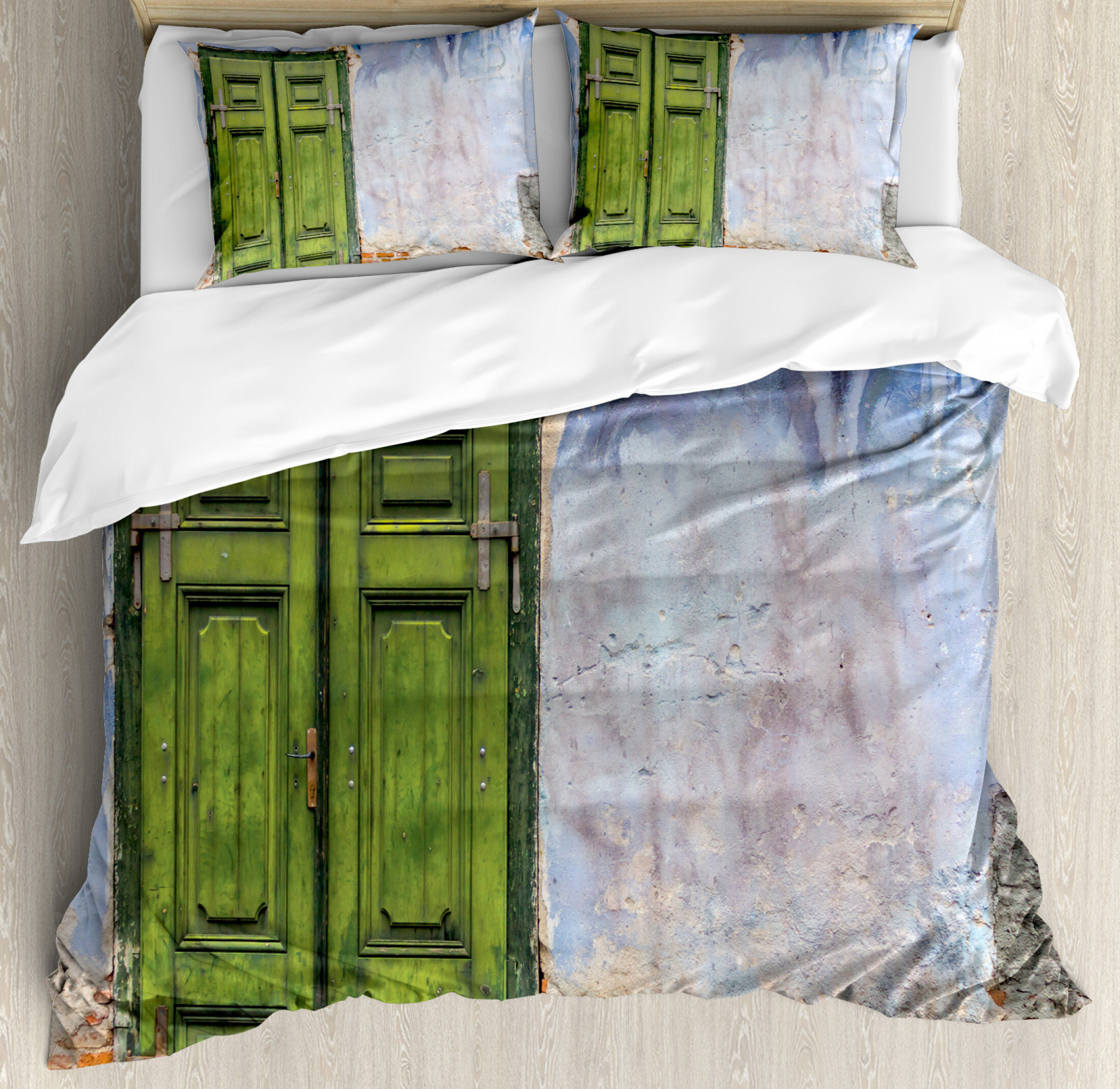 East Urban Home Ambesonne Rustic Duvet Cover Set Coloured House