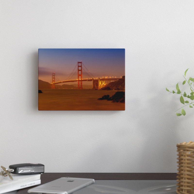 East Urban Home Golden Gate Bridge At Sunset Photographic Print On