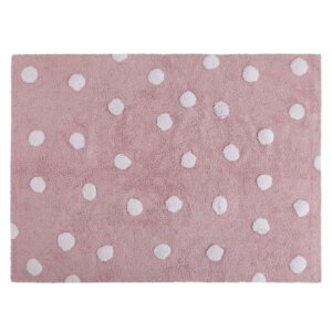 Dots Handmade Pink Area Rug
