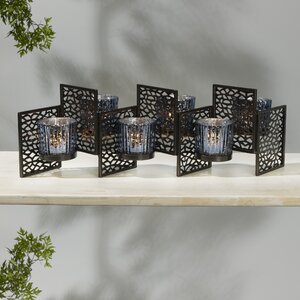 6 Piece Metal/Glass Sconce Set