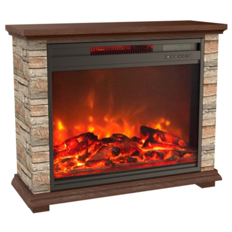 Millwood Pines Delong Stone Electric Fireplace Reviews Wayfair