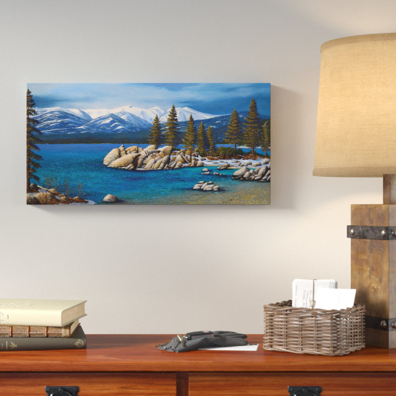 Loon Peak Winter At Sand Harbor Lake Tahoe Painting Print On
