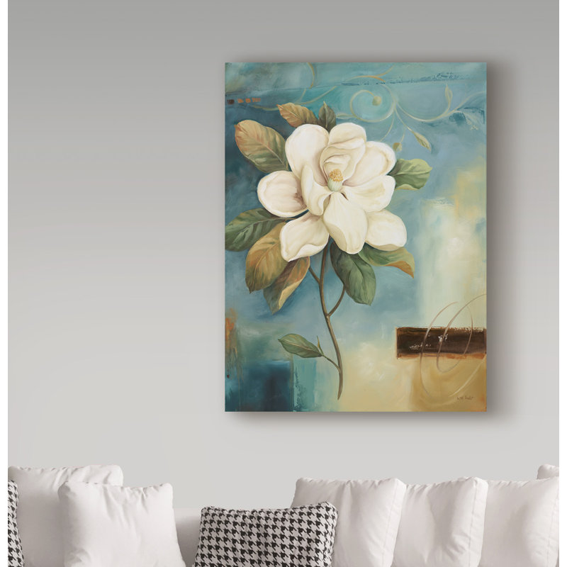 East Urban Home Magnolia Abstract I Graphic Art Print On Wrapped