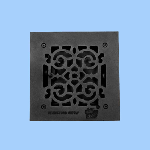 The Renovators Supply Inc 8 X 8 Floor Heat Register Louver Vent Victorian Cast In Blue Wayfair