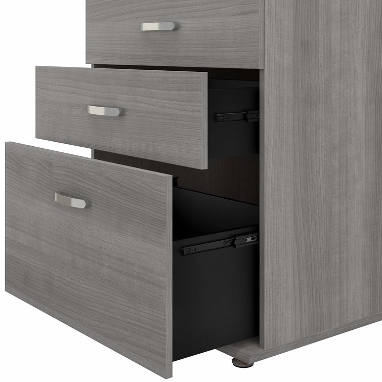 Bush Business Furniture Universal 5 Piece Modular Closet Storage Set ...