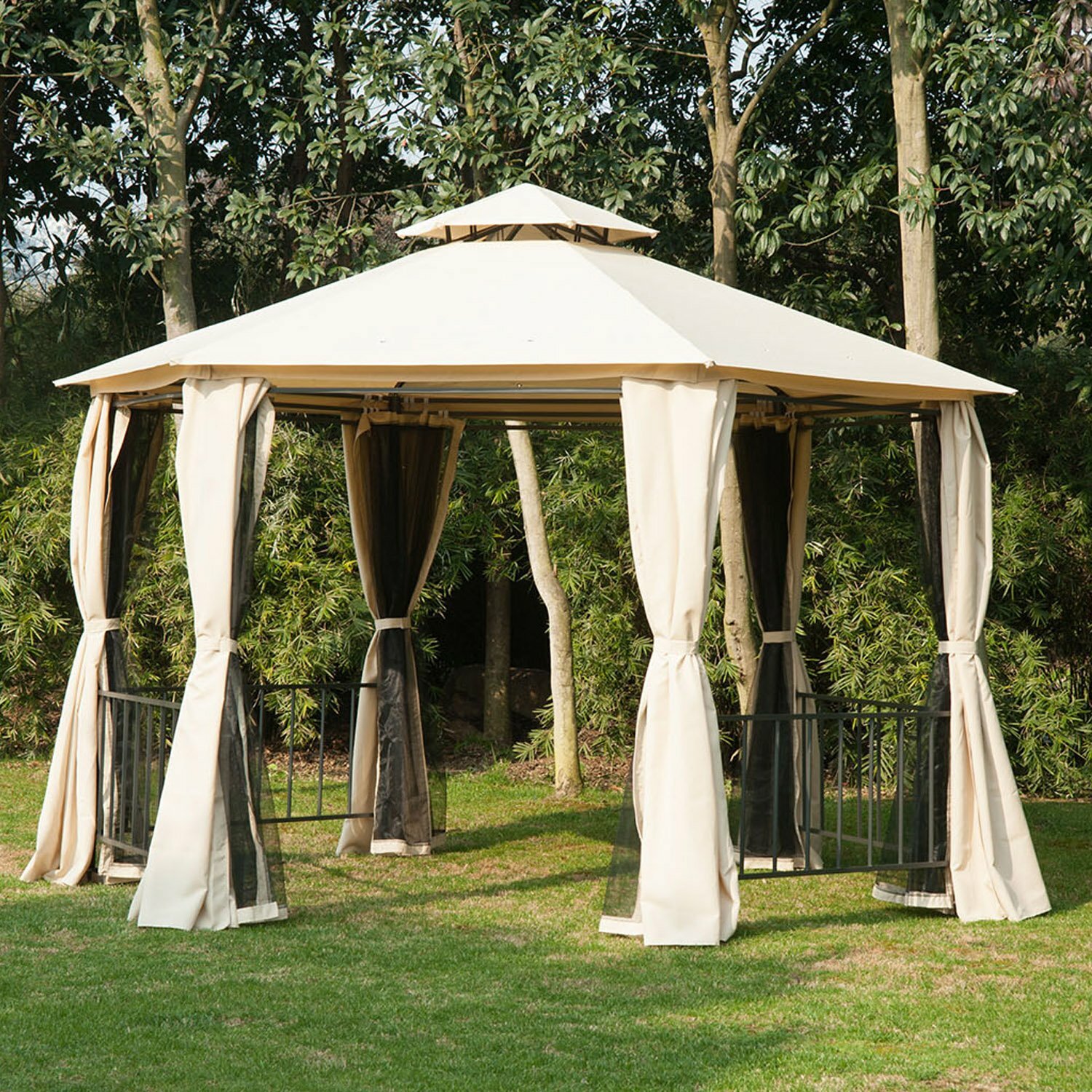 Outsunny Ft Hexagon Gazebo Reviews Wayfair Canada