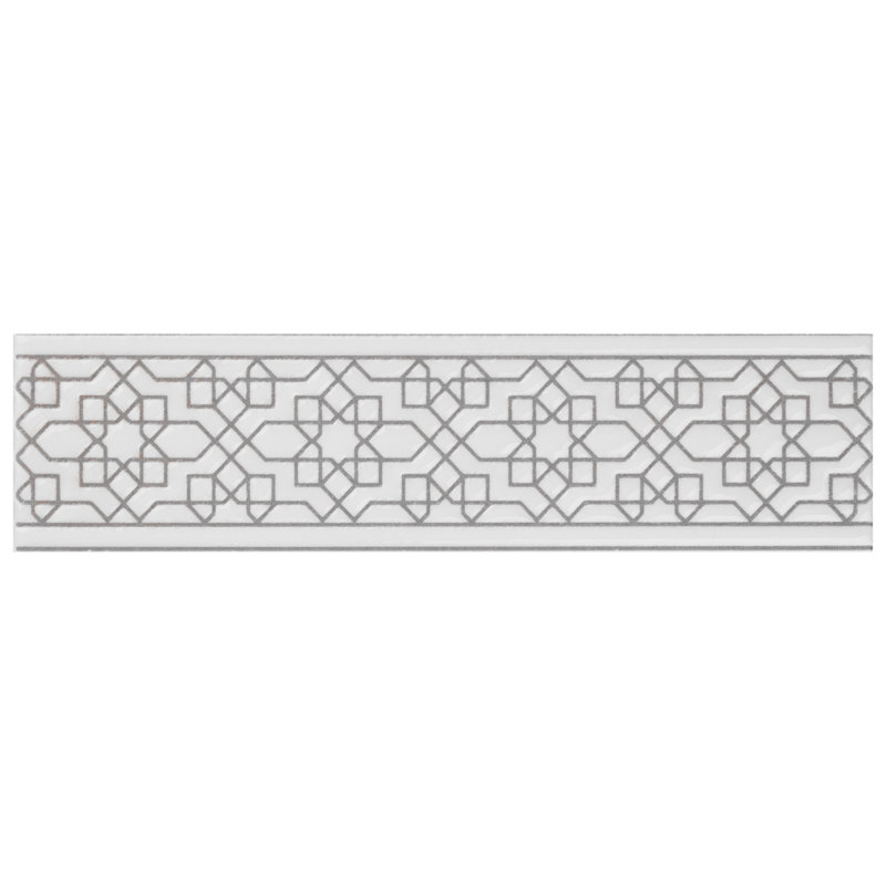 Elitetile Hispalis 2 X 7 88 Ceramic Listello Tile In White Wayfair Ceramic Listello Tile In White