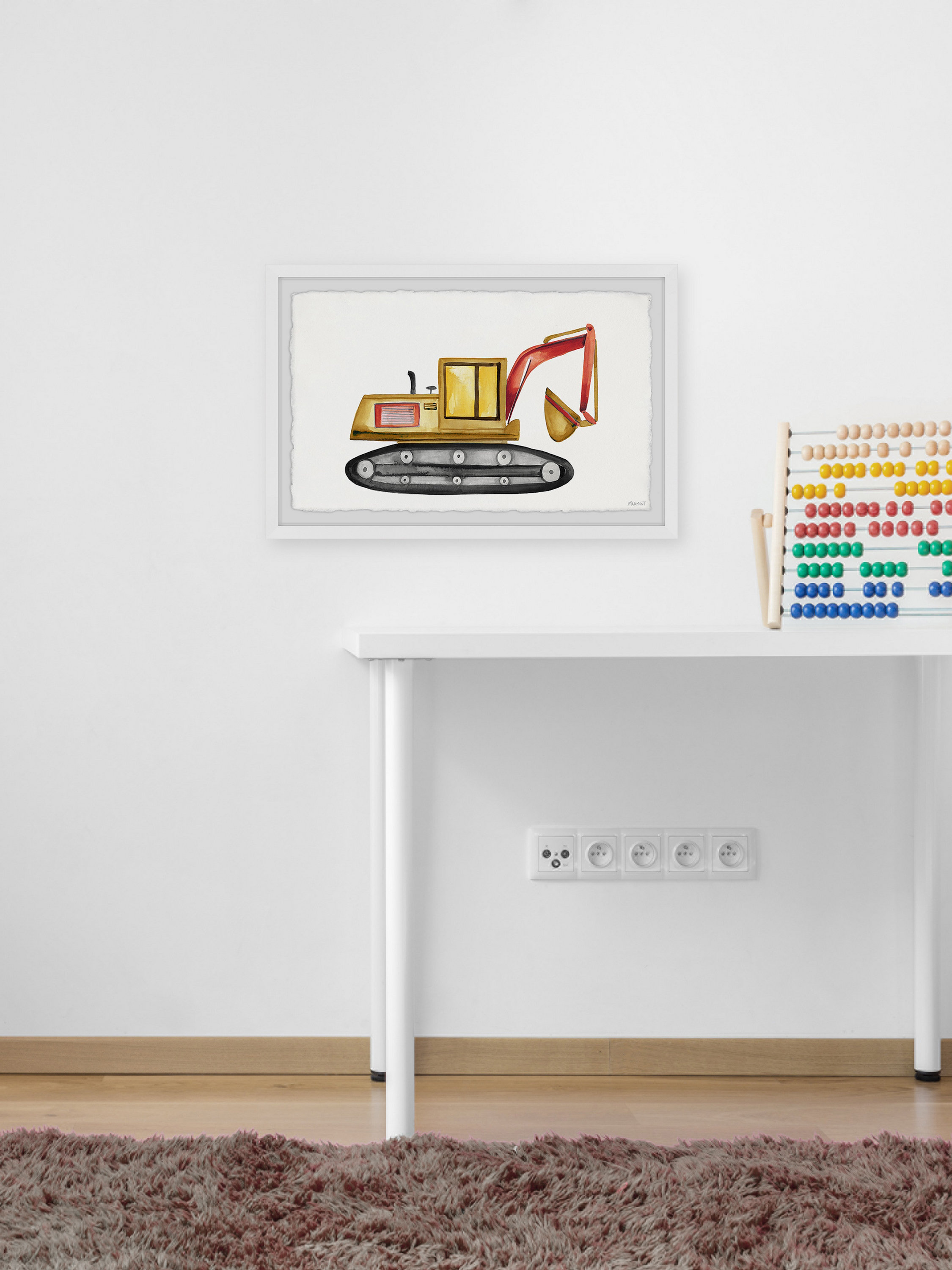 Isabelle Max Boca Raton Excavator Framed Art Wayfair