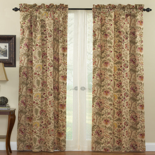 Waverly Imperial Dress Drapery Floral Room Darkening Rod Pocket