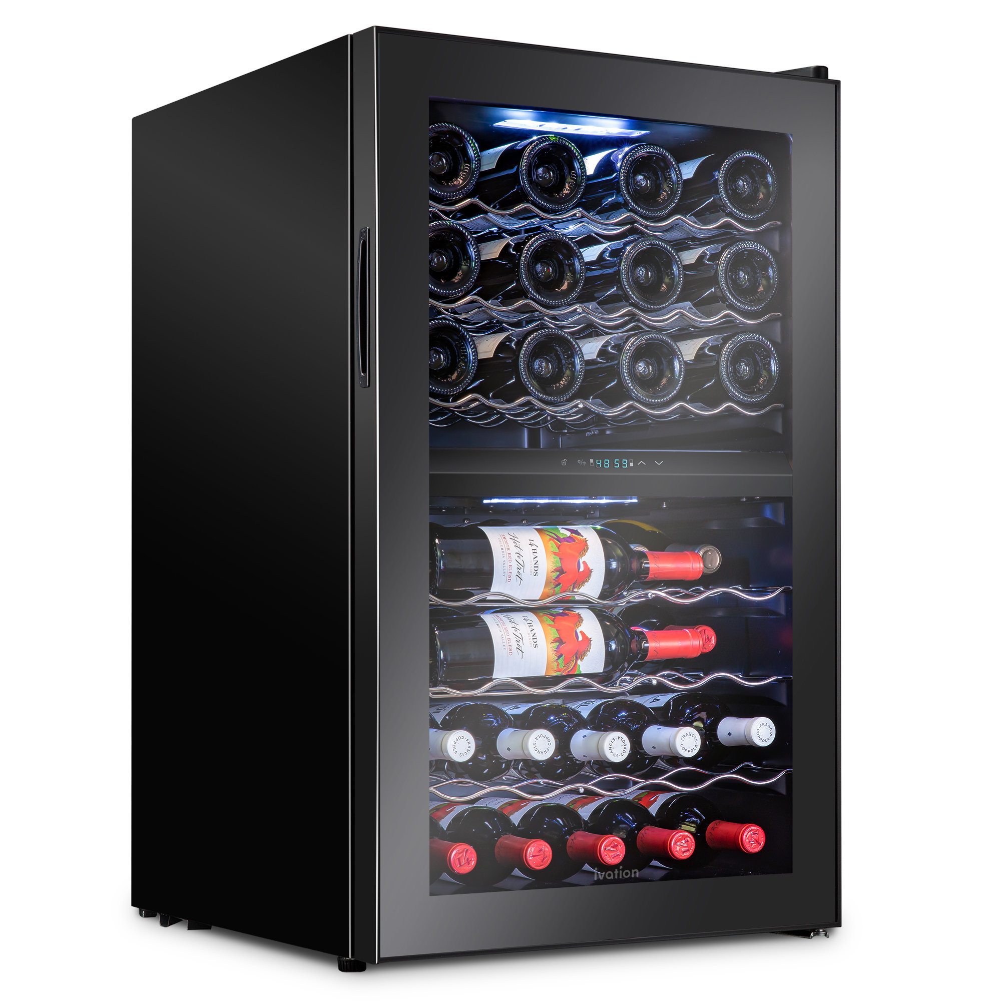 Ivation 43 Bottle Dual Zone Freestanding Wine Refrigerator Reviews Wayfair