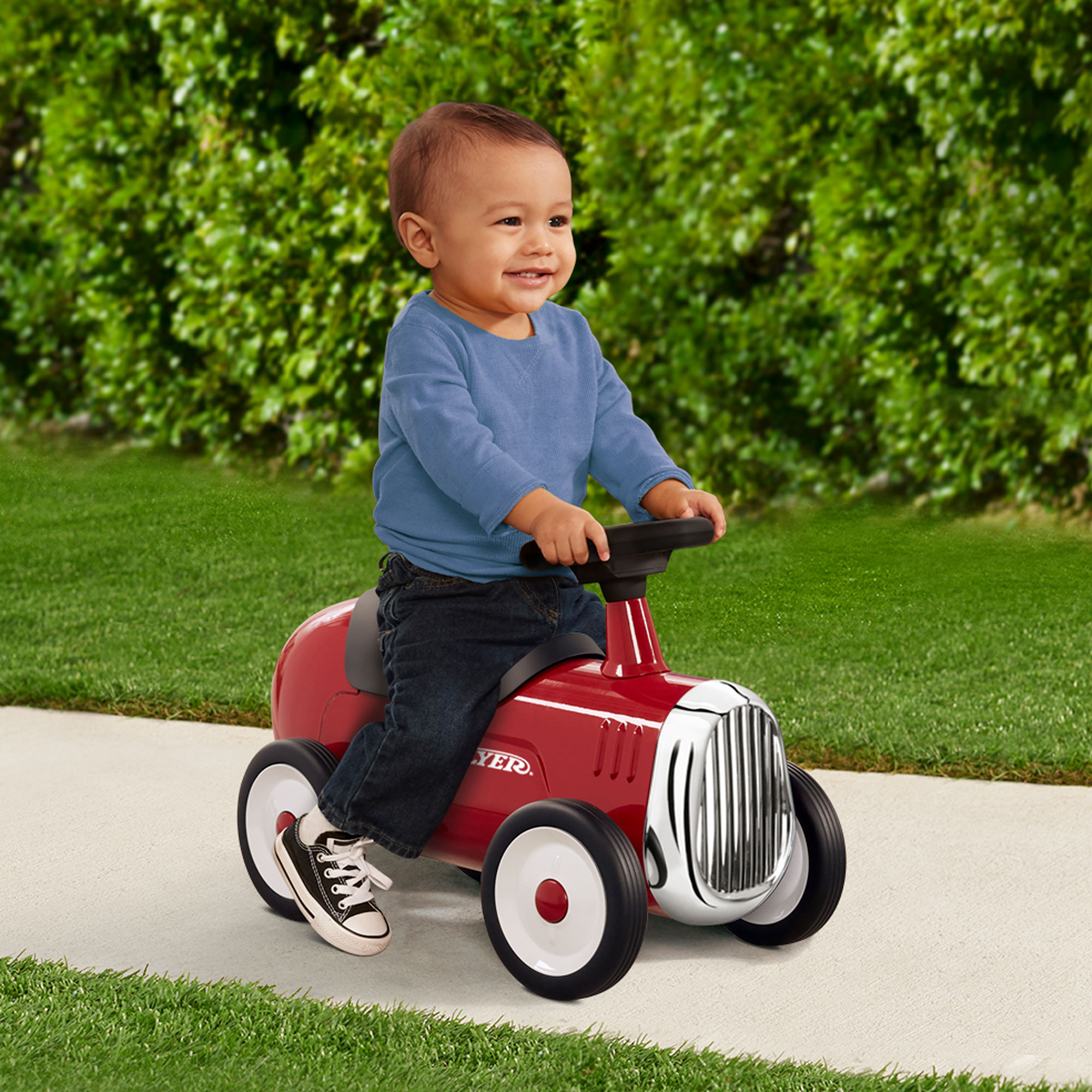 Radio Flyer 608Z Little Red Roadster Ride on Toy with Fun Sound Horn for sale online 