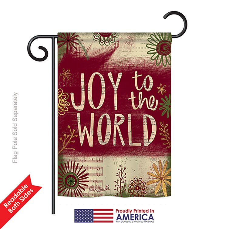 Joy To The World Winter Wonderland Christmas Believe Garden House Yard Flag 