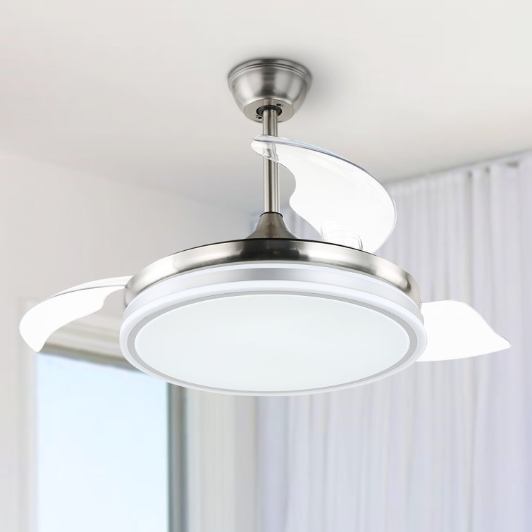 Orren Ellis Nishar LED Bladeless Ceiling Fan with Remote Control and