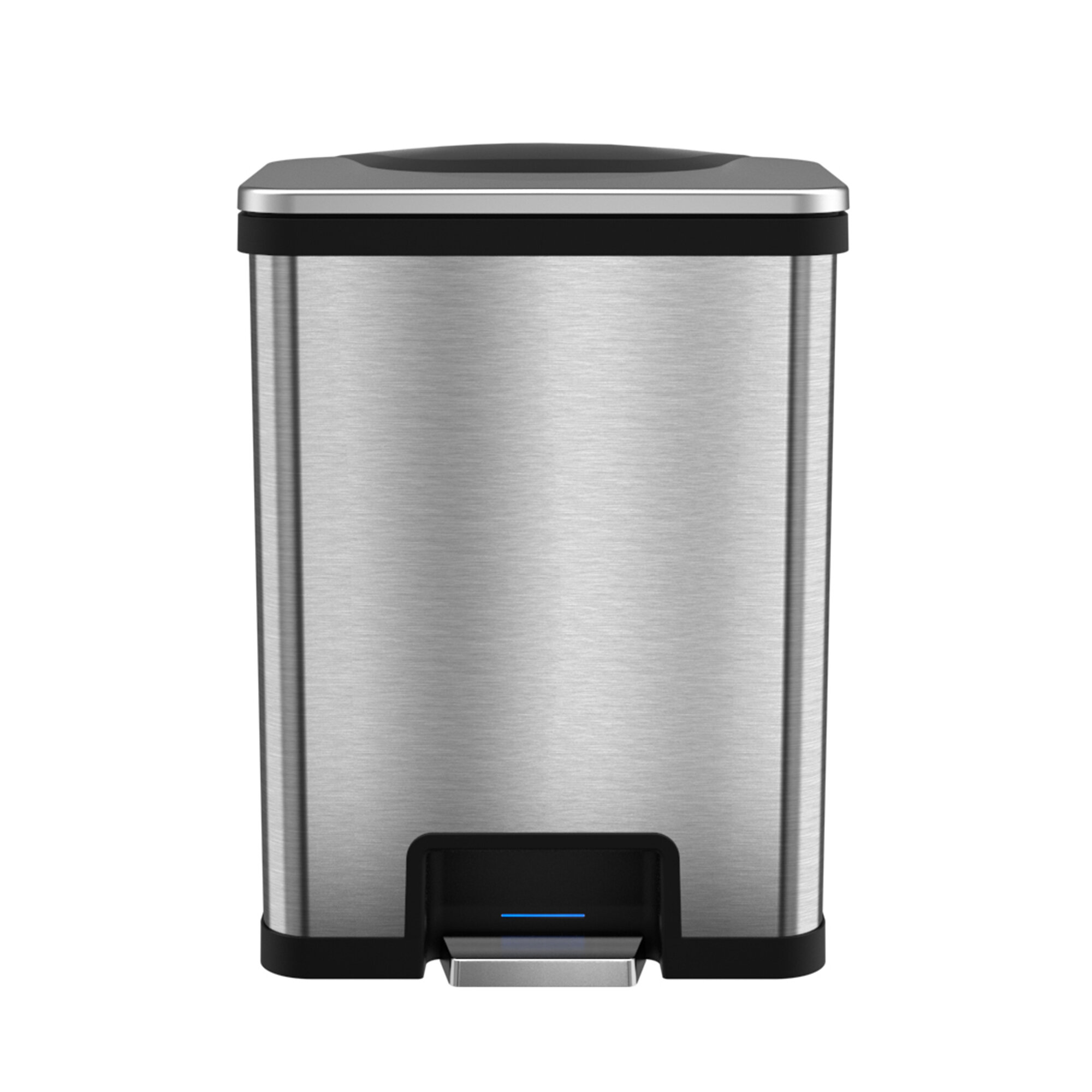 Itouchless 13 Gallon Automatic Step Sensor Trash Can With Odor Control System Stainless Steel Kitchen Pedal Touchless Garbage Bin Powered By Batteries Or Ac Adapter Not Included Autostep Red Wayfair