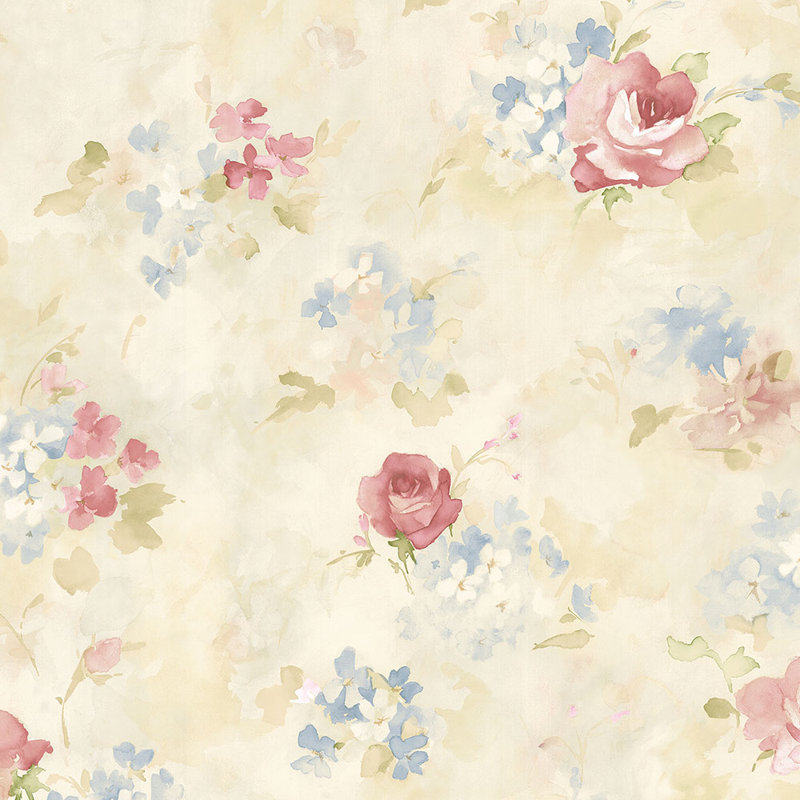 Ophelia Co Tierra Floral Watercolor Roll Wallpaper Reviews