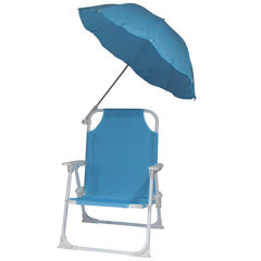Seashell Print Heritage Kids Camp Chair with Umbrella 