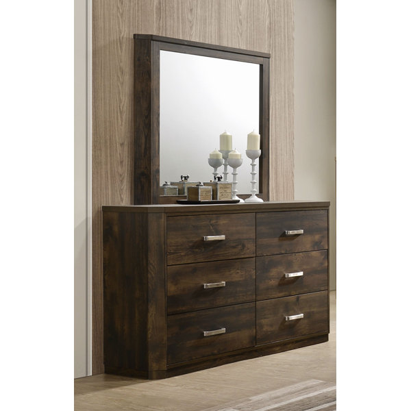 Loon Peak Sherrard 6 Drawer Dresser With Mirror Wayfair