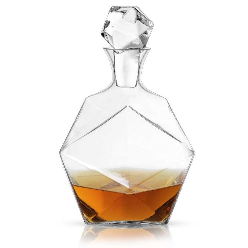 Viski Raye Faceted Crystal Liquor 40 Oz Whiskey Decanter Reviews Wayfair