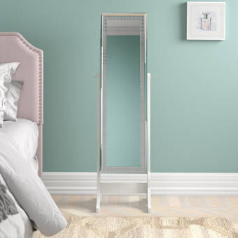 Rosdorf Park Auston Free Standing Jewellery Armoire With Mirror Reviews Wayfair Ca