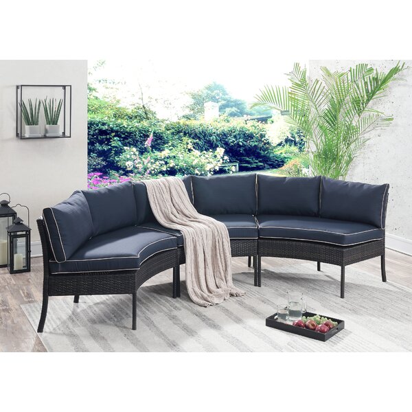 Petunia Circular Sectional Sofa with Cushions