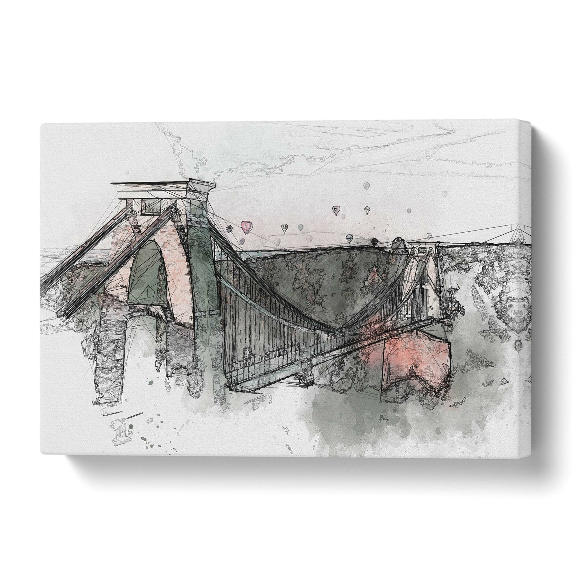 Clifton Suspension Bridge SINGLE CANVAS WALL ART Print Picture