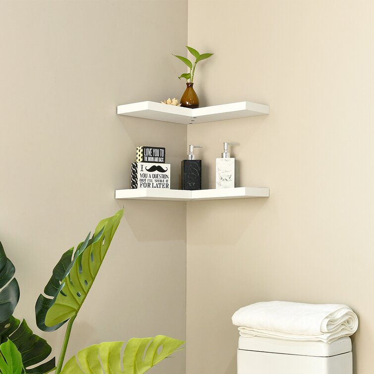 Details about   CHUNKY WOODEN FLOATING CORNER SHELF 3 SIZES 6 COLOURS DISCOUNT ON MULTIPLE PCS 