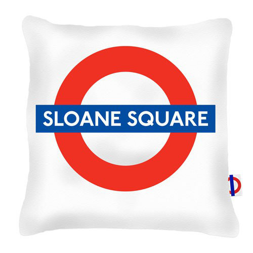 Gulf Breeze Sloane Square Tube Station Cushion London Transport